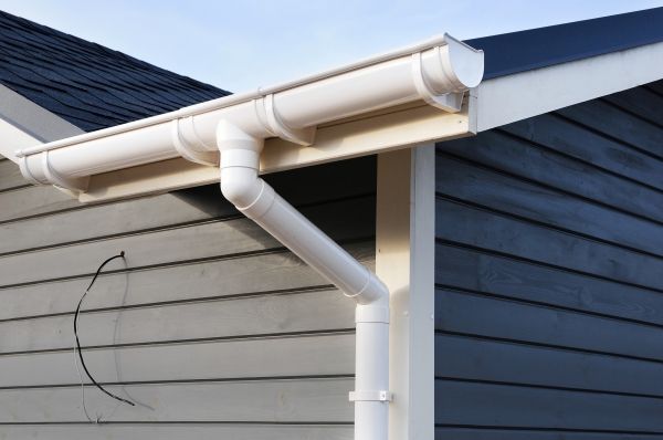 PVC Rain Gutter Installation in Huntersville